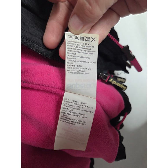 Superdry Women's Black Pink Fur‎ Hood Parka Jacket Coat xs - Picture 12 of 16